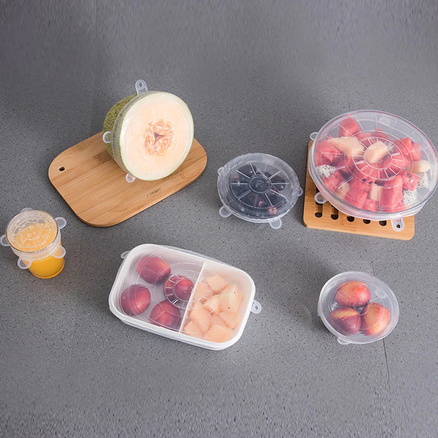 5752 Silicone Stretch Lids Food Cover For Freezer Microwave Oven Dishwasher Safe Fresh-keeping Flexible Covers For Utensils Dishes Plates Jars Cans Mugs Bowl Covers Food Safety Seal Lids (6 Pcs Set 95 Gm ) 5752 Silicone Stretch Lids Food Cover For Freezer Microwave Oven Dishwasher Safe Fresh-keeping Flexible Covers For Utensils Dishes Plates Jars Cans Mugs Bowl Covers Food Safety Seal Lids (6 Pcs Set 95 Gm )